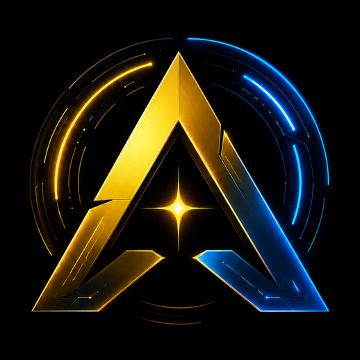 Logo futuriste A 3D gratuit neon metal