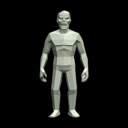 Personnage humanoide low poly 3D gratuit