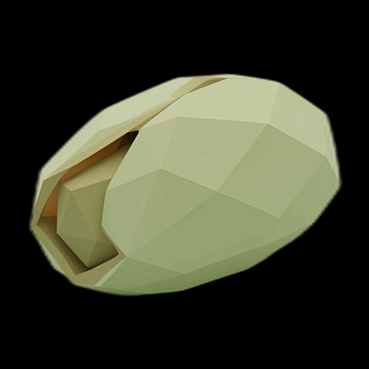 Pistache 3D Low Poly - modele 3D gratuit
