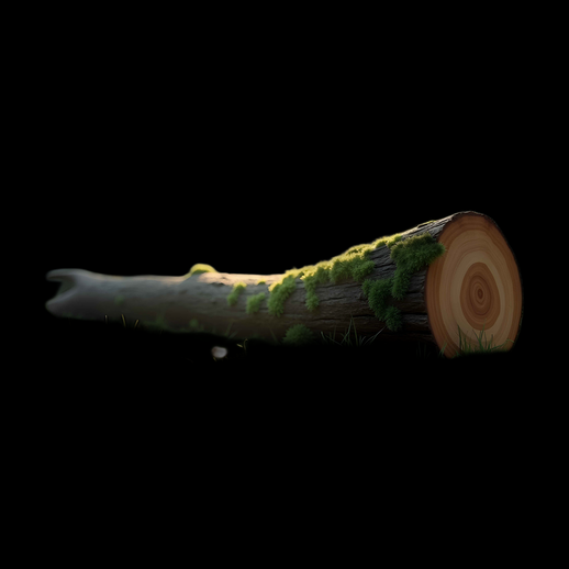 Tronc d'arbre couvert de mousse