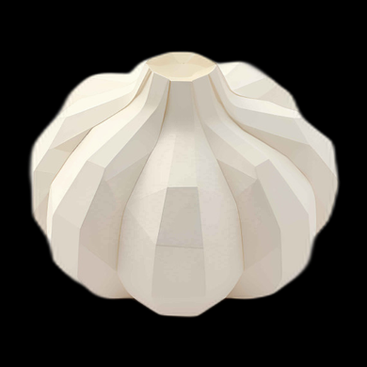 Ail 3D low poly minimaliste