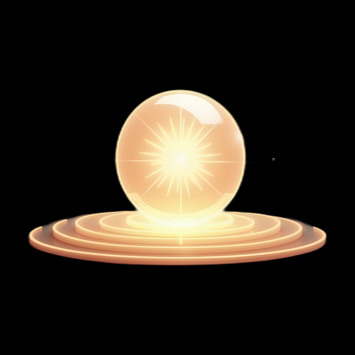 Orbe lumineuse sur piédestal