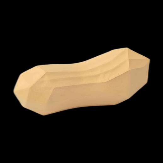Banc de méditation polygonal beige 3D