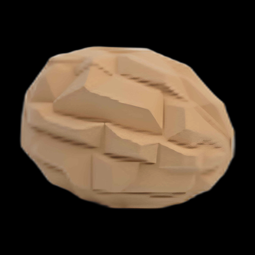 Roche polygonale 3D beige texturée - modele 3D gratuit