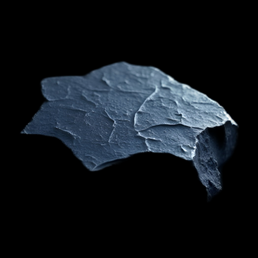 Éclat de roche texturée en 3D