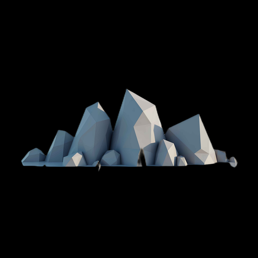 Low poly rochers 3D minimalistes