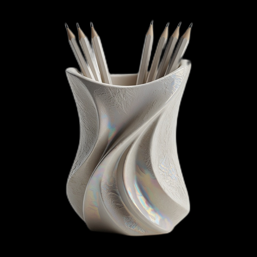 Pot a crayons design 3D gratuit moderne