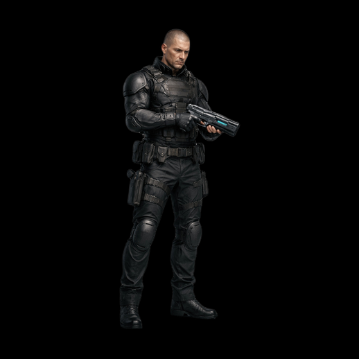 Soldat futuriste arme 3D gratuit tactique