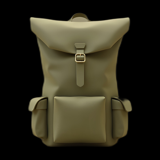 Sac à dos vert olive 3D