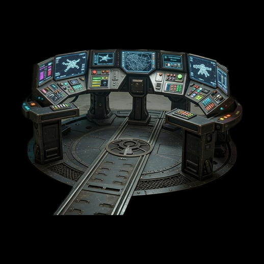 Console de controle futuriste 3D gratuit sci-fi
