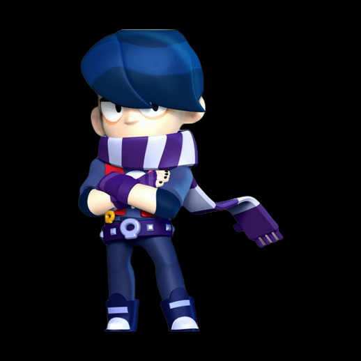 Personnage cartoon 3D gratuit avec echarpe