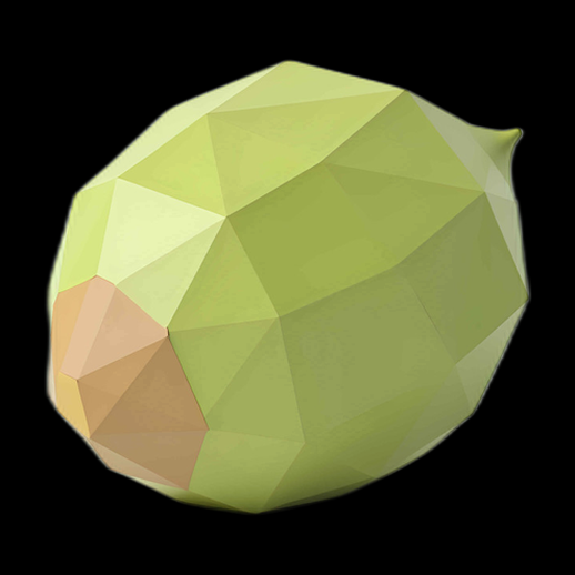 Citron 3D Low Poly - modele 3D gratuit