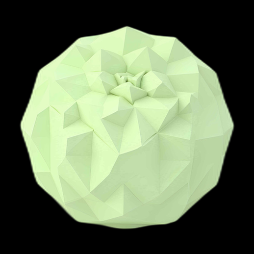 Sphère géométrique verte basse poly