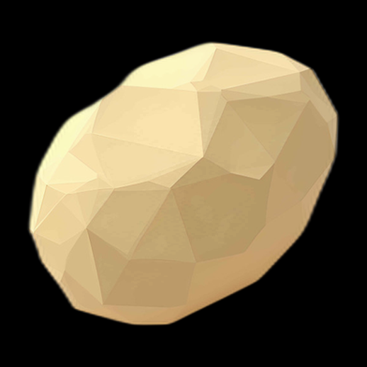 Pomme de terre Low Poly 3D