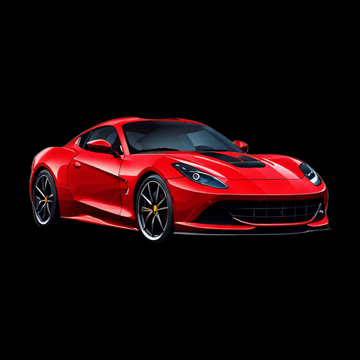 Voiture de sport rouge 3D