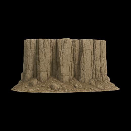 Asset 3D : Formation rocheuse tabulaire