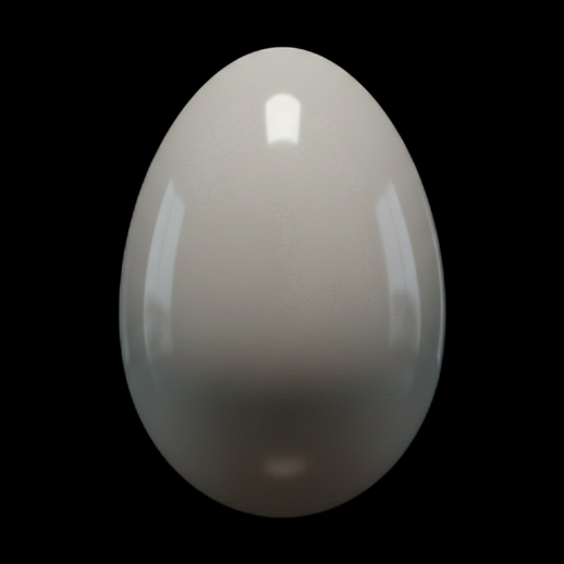 Oeuf blanc 3D gratuit realiste lisse