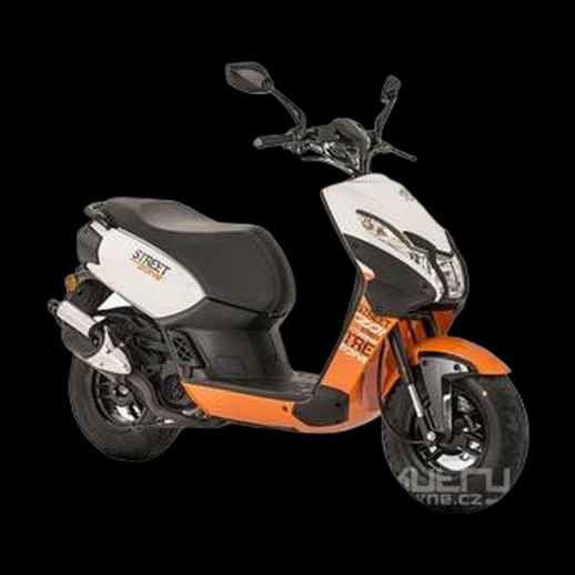 Modele 3D gratuit scooter urbain blanc orange