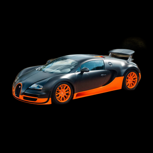 Voiture sport noire et orange 3D gratuit