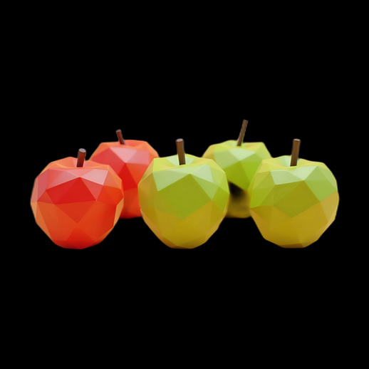 Pommes 3D à faible polyvalence