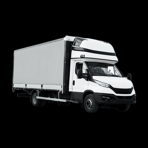Camion utilitaire caisse blanche 3D gratuit réaliste