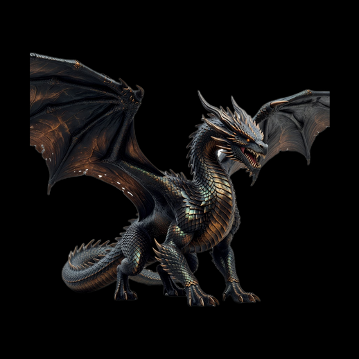 Dragon fantastique 3D gratuit aux ecailles sombres