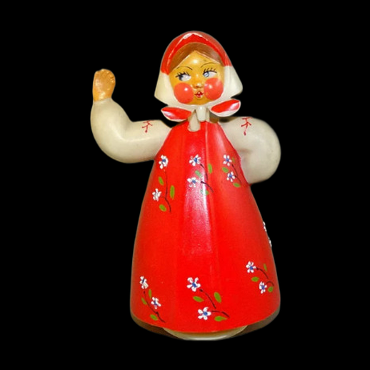 Poupee russe 3D gratuit robe rouge florale