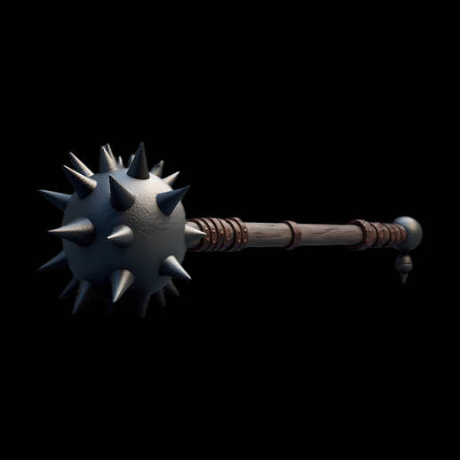 Masse d'armes médiévale à pointes
