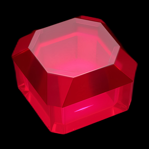 Rubis 3D transparent - modele 3D gratuit