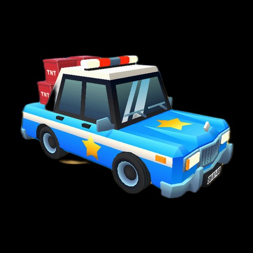 Voiture police cartoon 3D gratuit avec TNT