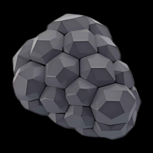 Agrégat de roches polygonales 3D
