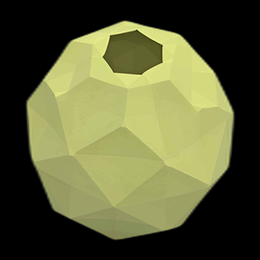 Dodécaèdre 3D Style Faible Poly