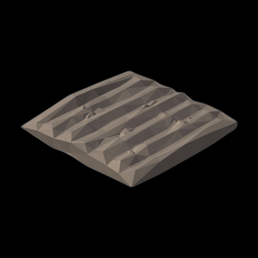 Terrain rocheux low poly 3D gratuit