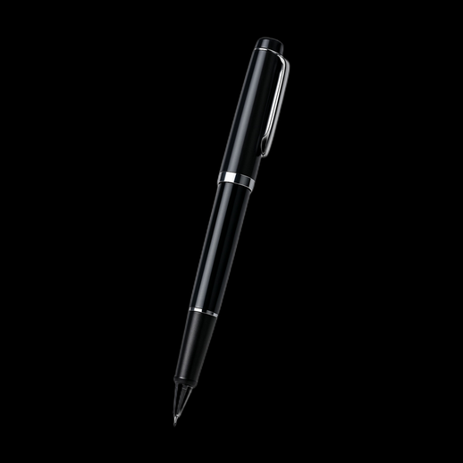 Stylo plume noir luxueux 3D