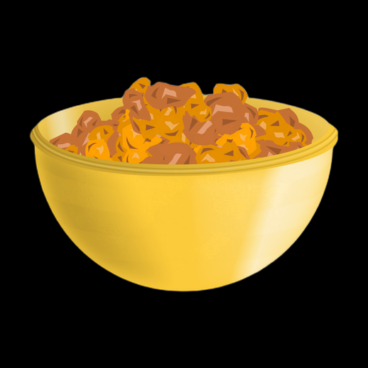 Bol de pates 3D gratuit stylise