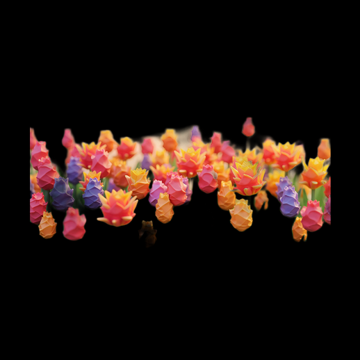 Asset 3D : Champ de tulipes