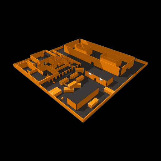 Carte urbaine 3D gratuit style low poly