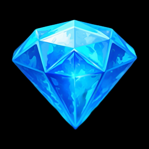 Diamant bleu 3D précieux