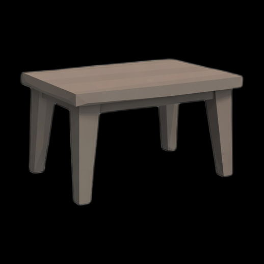 Table basse 3D gratuit en bois simple