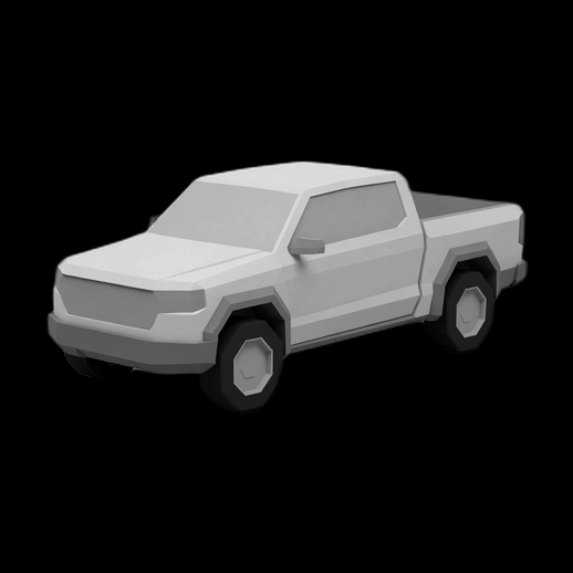 Modele 3D gratuit pickup low poly stylise