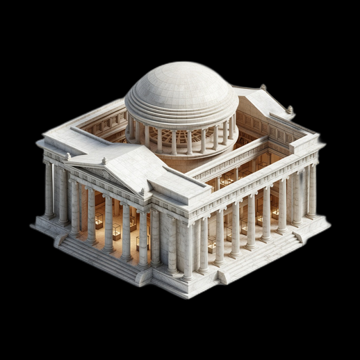 Modele 3D gratuit temple classique avec dome