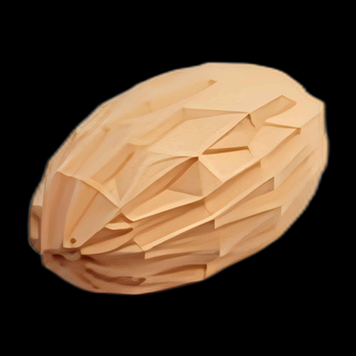 Amande stylisée en 3D