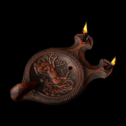 Lampe a huile antique 3D gratuit detaillee
