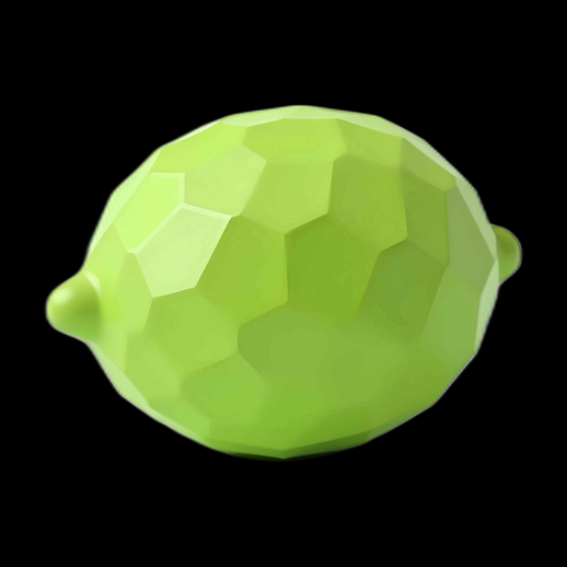 Citron vert 3D polygonal artificiel