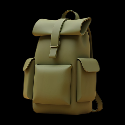 Sac à dos 3D vert olive
