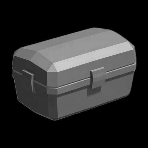 Coffre low poly 3D gratuit stylise