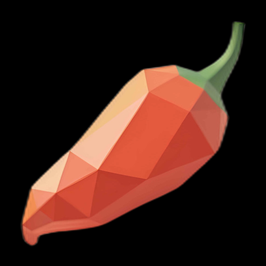 Piment rouge 3D polygonal