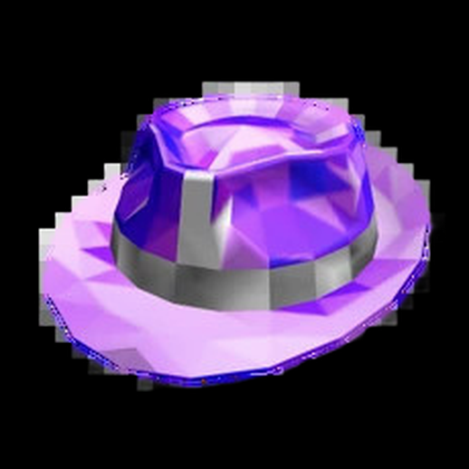 Chapeau cristal violet 3D gratuit low poly