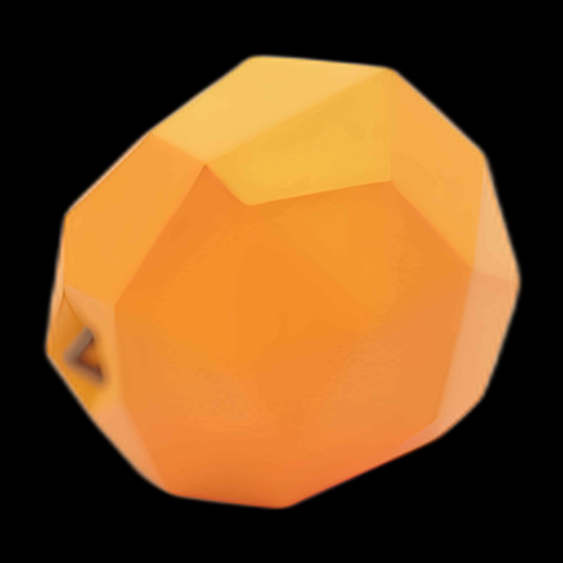 Perle polygonale orange 3D - modele 3D gratuit