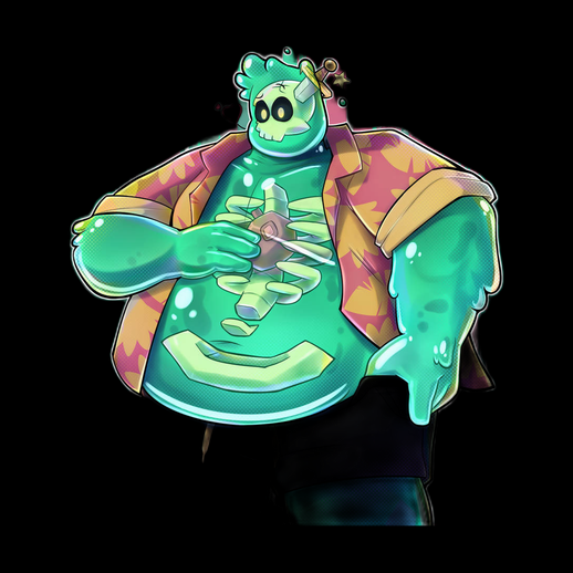 Personnage slime zombie 3D gratuit cartoon